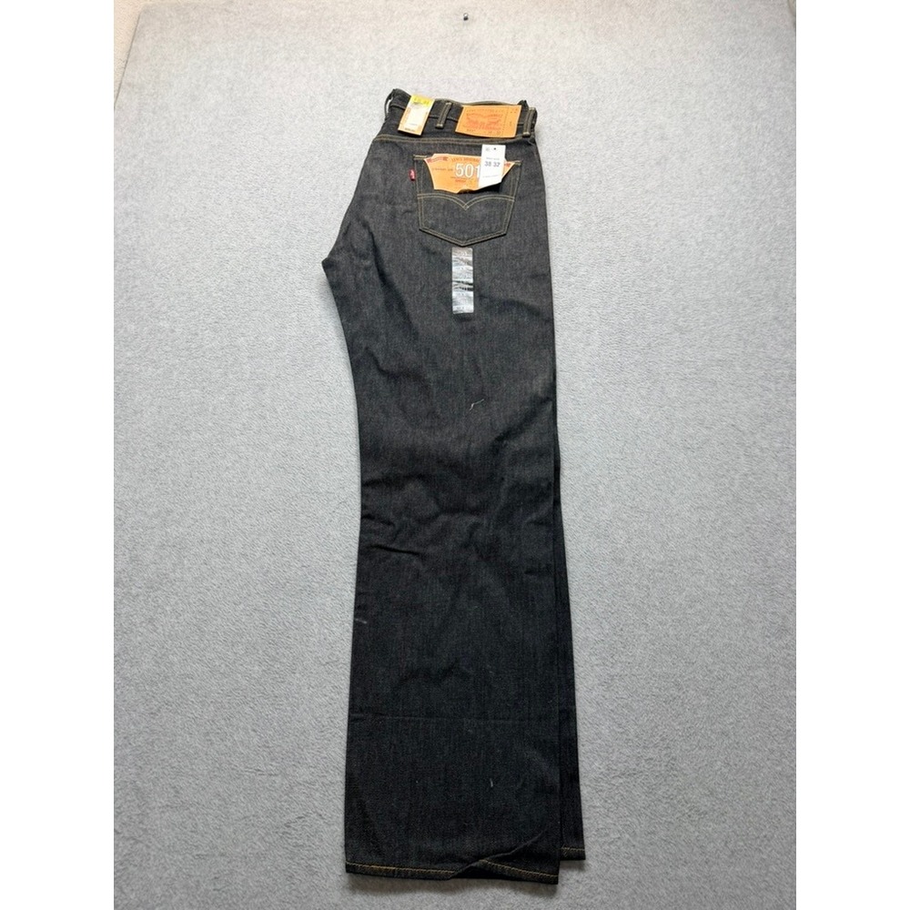 Levis 501 Original Fit Shrink To Fit Jeans Mens 38x32 Rigid Indigo 00501-0226